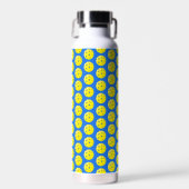 Pickleball Print Yellow and Blue Trinkflasche (Vorne)