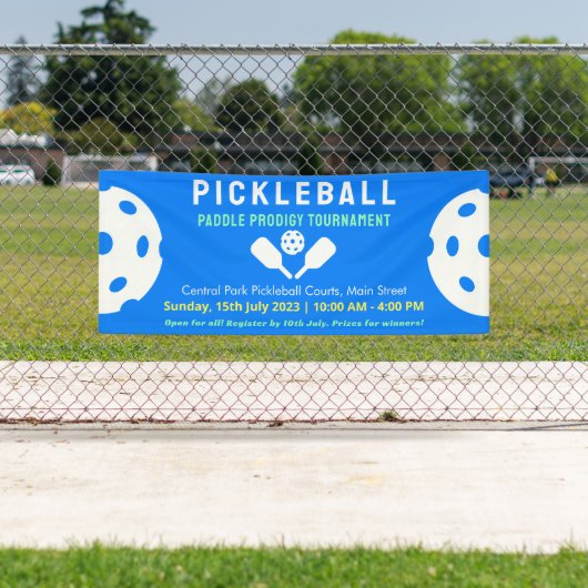 Pickleball Pro Blue Court Classic Turnier Banner (Insitu)
