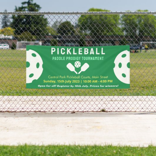 Pickleball Pro Blue Court Classic Turnier Banner (Insitu)