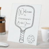 Pickleball & Prosecco Brautparty Willkommen Sockelschild (In Situ)
