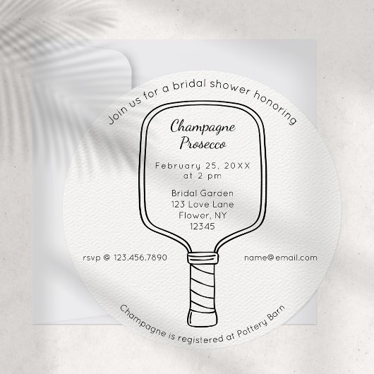 Pickleball & Prosecco Bridal Dusche Einladung