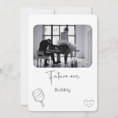 Pickleball & Prosecco Modernes Brautparty Einladung (Rückseite)