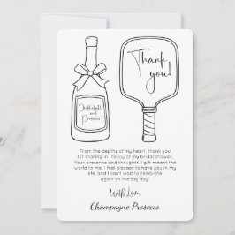 Pickleball & Prosecco Modernes Brautparty Einladung