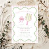 Pickleball & Prosecco Preppy Modern Bachelorette Einladung