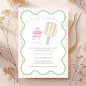 Pickleball & Prosecco Preppy Modern Bachelorette Einladung