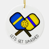 Pickleball Pun Christmas Keramik Ornament (Vorne)