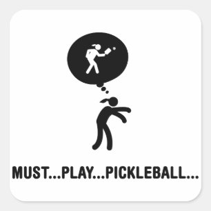 Pickleball Quadratischer Aufkleber