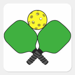 Pickleball Quadratischer Aufkleber