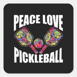 Pickleball Quadratischer Aufkleber