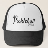 Pickleball Queen Animal Print Trucker Hat, Trucker Truckerkappe (Vorderseite)