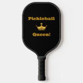 Pickleball Queen Black/Gold Paddel - personalisier Schläger (Vorderseite)
