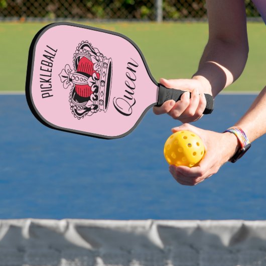 Pickleball Queen Crown Pink Personalisiert Schläger (InSitu)