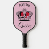 Pickleball Queen Crown Pink Personalisiert Schläger (Vorderseite)