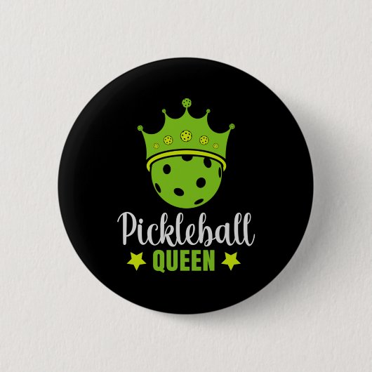 Pickleball Queen Funny Pickle Ball Queen Button (Vorderseite)