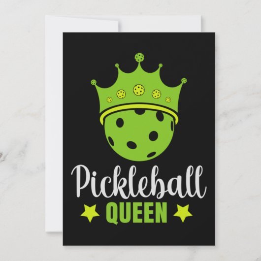 Pickleball Queen Funny Pickle Ball Queen Einladung (Vorderseite)