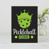 Pickleball Queen Funny Pickle Ball Queen Einladung (Stehend Vorderseite)
