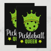 Pickleball Queen Funny Pickle Ball Queen Einladung (Vorne/Hinten)