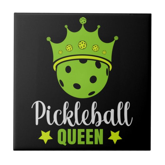 Pickleball Queen Funny Pickle Ball Queen Fliese (Vorderseite)