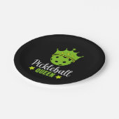 Pickleball Queen Funny Pickle Ball Queen Pappteller (Schrägansicht)