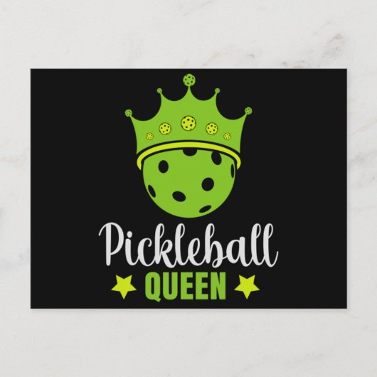 Pickleball Queen Funny Pickle Ball Queen Postkarte (Vorderseite)