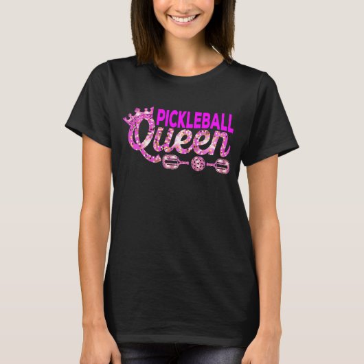 Pickleball Queen Funny Pickleball Player Geschenk T-Shirt (Vorderseite)