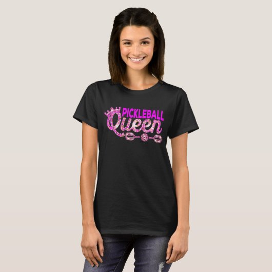 Pickleball Queen Funny Pickleball Player Geschenk T-Shirt (Vorne ganz)