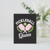 Pickleball Queen Funny Pickleball Player Postkarte (Stehend Vorderseite)