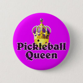 Pickleball Queen - Gelbe Pickleball-Krone Button
