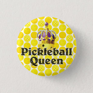 Pickleball Queen - Gelbe Pickleball-Krone Button