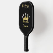 Pickleball Queen Glam Glitz Monogram Name Gold Pickleball Schläger (Links)