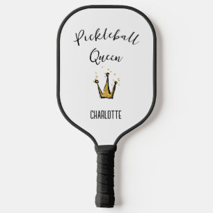 Pickleball Queen Gold Glitzer Crown Individuelle Schläger