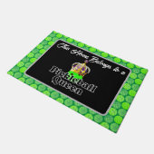 Pickleball Queen - Green Pickleball Wear Crown Fußmatte (Schrägansicht)