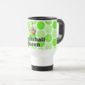 Pickleball Queen - Green Pickleball Wear Crown Reisebecher (VorderseiteRechts)