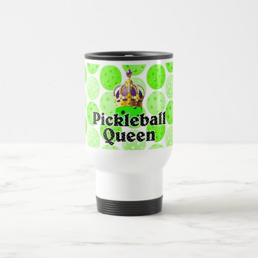 Pickleball Queen - Green Pickleball Wear Crown Reisebecher (Mittel)