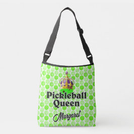 Pickleball Queen - Green Pickleball Wear Crown Tragetaschen Mit Langen Trägern