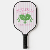 Pickleball Queen Individuelle Name Monogram Schläger (Vorderseite)