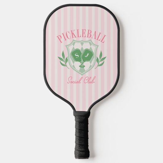 Pickleball Queen Individuelle Name Monogram Schläger (Vorderseite)