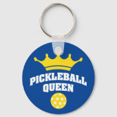 Pickleball Queen mit KronenSchlüsselanhänger Schlüsselanhänger (Vorderseite)