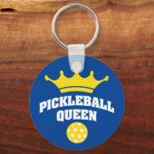 Pickleball Queen mit KronenSchlüsselanhänger Schlüsselanhänger (Vorderseite)