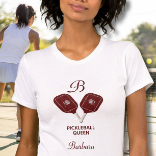 Pickleball Queen Name Monogram Bella+Leinwand T-Shirt