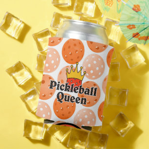 Pickleball Queen Orange Ball in Crown Personalisie Dosenkühler