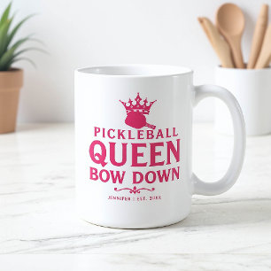 Pickleball Queen Pink Personalisiertes Geschenk Fu Kaffeetasse