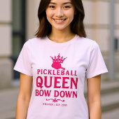 Pickleball Queen Pink Personalisiertes Geschenk Fu T-Shirt