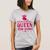 Pickleball Queen Pink Personalisiertes Geschenk fü T-Shirt (Vorderseite)