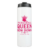 Pickleball Queen Pink Personalisiertes Geschenk Fu Thermosbecher (Vorderseite)