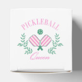 Pickleball Queen | Rosa und Weiß gestrichen Geschenkschachtel (Oben)