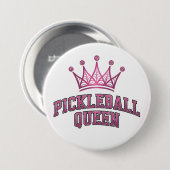 Pickleball Queen Sticker Button (Vorne & Hinten)