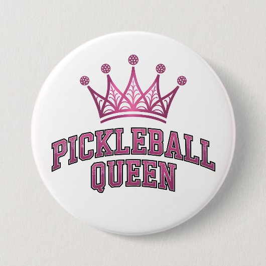 Pickleball Queen Sticker Button (Vorderseite)