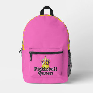 Pickleball Queen Yellow Ball in Crosspink Bedruckter Rucksack