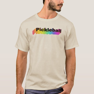 Pickleball Rainbow Logo Beige T - Shirt